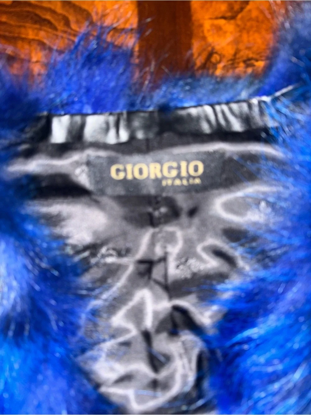 Giorgio Italy Royal Blue Fox Fur Vest